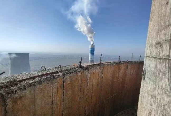 電廠煙囪實(shí)拍圖